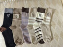 Cofni高檔襪子女士刺繡小熊純棉襪子女中高筒棉襪堆堆襪學(xué)生襪秋冬 6雙禮盒裝：自選顏色請備注 配品牌禮盒送人有面 6雙 均碼 曬單實(shí)拍圖