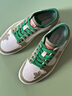 楓葉（leaveland）板鞋男秋冬年輕時(shí)尚潮流休閑鞋男女同款小眾設計牛油果綠潮鞋子男 情侶款-白色/綠(皮鞋碼) 41 曬單實(shí)拍圖