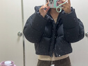 斐莉玥韓版小個子90白鴨絨羽絨服女短款時尚百搭冬季洋氣保暖加厚外套女 橄欖綠 S 建議90-120斤 曬單實拍圖