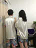 喻可眠情侶睡衣女夏季冰絲薄款短袖學生可愛男士家居服夏天寬松大碼套裝 KAD55080 L 女 100-120斤 曬單實拍圖