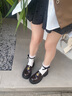 星期六厚底樂(lè )福鞋女2025秋季新款小個(gè)子JK增高鞋百搭配裙子黑色皮面單鞋 黑色 37 (235mm) 標準碼 曬單實(shí)拍圖