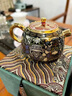 季慕家故宮文創(chuàng)敦煌唐卡泡茶壺單壺復(fù)古小茶壺陶瓷金銀措西施壺茶杯壺承 敦煌白唐卡-仿古壺 101mL(含)-200mL(含) 曬單實拍圖
