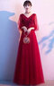 塞德勒敬酒服新娘2025新款秋冬高貴氣質(zhì)紅色長(cháng)款結婚宴會(huì )晚禮服裙女大氣 酒紅色長(cháng)款 XL(建議116-125斤) 曬單實(shí)拍圖