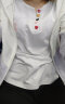 棉致森马集团旗下短袖t恤女设计感夏季2023新款女装修身显瘦休闲圆领 白色[螺纹亲肤面料] L （100-115斤） 实拍图