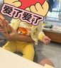 婧麒（JOYNCLEON）寶寶秋衣套裝全棉秋季男嬰兒高腰秋褲純棉保暖睡衣兒童護肚內(nèi)衣褲 黃色獅子 90cm 曬單實拍圖