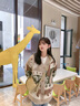 AEMAPE復古卡通提花開(kāi)衫毛衣男潮牌bf學(xué)院風(fēng)寬松休閑針織衫外套男 卡其色 XL 曬單實(shí)拍圖