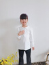 米寶兒兒童長(cháng)袖純棉polo衫校服可愛(ài)女孩白色春秋打底衫兒童白色秋裝上衣 白色 加厚 春秋 120 適合身高110-120cm 曬單實(shí)拍圖