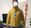 唐獅（TonLion）2024男凈色棉衣 駝色 L  曬單實(shí)拍圖