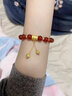 米芙諾黃金兩世歡和田玉轉(zhuǎn)運(yùn)珠足金999流蘇蓮蓬荷花女手串六字箴言金飾 足金兩世歡+無(wú)金珠+紅瑪瑙手鏈 曬單實(shí)拍圖