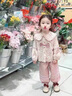 G.DUCKKIDS小黃鴨童裝女童套裝春秋季2024新款兒童衣服女孩洋氣襯衫長褲兩件 碎花蝴蝶結(jié)-粉紅色 110 建議4~5歲【100-110cm】 曬單實(shí)拍圖