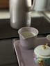 琺寶（staub）新中式茶具茶壺茶杯陶瓷家用辦公泡茶壺喝茶杯功夫茶 1件 家庭裝大茶盤25cm 藕荷色 曬單實(shí)拍圖