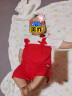 迪迪熊日记（DIDIXIONGRIJI）婴儿衣服夏季薄款新生儿短袖连体衣0-3个月宝宝夏装老虎服哈衣六 短袖红色吊带公主 80CM适合体重19-23斤内 实拍图