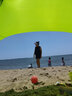 旅行家（TRAVELER）沙灘天幕戶外天幕帳篷露營遮陽防曬海邊抗風(fēng)便攜天幕萊卡連體款 79#綠色 (天幕210x210cm)(2支鐵桿) 曬單實(shí)拍圖