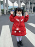 G.DUCKKIDS女童羽絨服外套2023新款兒童加厚冬裝寶寶漢服棉襖小女孩保暖上衣 紅色 90 建議身高80-90年齡2-3歲 曬單實(shí)拍圖