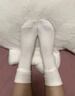 必好妝詩 棉坐月子襪堆堆襪子孕產婦女夏季薄款中筒配小皮鞋黑白色長襪 五雙裝【常規(guī)款】 3白+2黑 曬單實拍圖