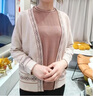 千秋詩（Qianqiushi）中老年女裝新款春夏套裝加大碼時尚媽媽裝兩件套針織打底衫上衣女 AYY3103米色 3XL建議130-150斤 曬單實拍圖