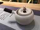 雪說梵山堂茶具蘇打釉開片白泥壺乾涌煮茶壺側(cè)把壺純手工陶瓷壺泡茶壺 白泥乾涌壺 曬單實(shí)拍圖