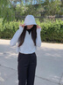 貓人（MiiOW）短款時尚防曬衣女披肩冰絲透氣防紫外線遮陽皮膚衣戶外騎行外套 KY7006S銀灰色-女(短款) 均碼 （建議90-130斤以內(nèi)） 曬單實拍圖