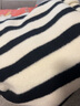 MO&Co.【美麗諾羊毛】 原創(chuàng  )LOGO條紋毛衣翻領(lǐng)上衣女拉鏈毛衣針織衫 白黑條色-第1批 M 165 曬單實(shí)拍圖