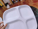 貝萊恩A5食品級密胺餐具分格餐盤學校機關(guān)食堂多格盤子飯盤快餐盤分餐盤 8073 四格餐盤 10.5英寸 曬單實拍圖