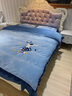 南極人牛奶絨四件套冬季床上四件套雙人1.8米兒童男童孩珊瑚絨被套床單 太空人-藍【牛奶絨毛巾繡面料】 1.8m 床單款 四件套-被套200x230cm 曬單實(shí)拍圖