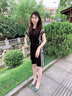 c1otho Rennie品牌女裝 連衣裙女2022年夏季新款氣質(zhì)時(shí)尚修身簡(jiǎn)約百搭顯瘦短袖黑色裙子女 黑色 L 曬單實(shí)拍圖