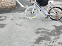 SANGPU公路自行車(chē)成人單速實(shí)心胎死飛騎行自行車(chē)單車(chē)男女學(xué)生活飛賽車(chē) 40刀-白黑白 24寸 曬單實(shí)拍圖