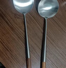希明304不銹鋼炒勺炒鏟鍋鏟炒菜鏟子長(cháng)柄湯勺家用廚具套裝廚師專(zhuān)用 【花梨木】長(cháng)柄炒鏟+炒勺 曬單實(shí)拍圖