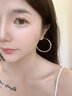 ACOSH大耳圈耳環(huán)女新款小眾設計高級感生日禮物氣質輕奢圓圈素圈耳飾 金色耳環(huán) 曬單實拍圖