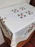 白萱餐桌布藝田園歐式純棉麻手繡花小清新現代簡(jiǎn)約臺布茶幾長(cháng)方形家用 絲帶繡-白竹節布太陽(yáng)花 90*90cm 曬單實(shí)拍圖