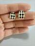 伊黛兒復古棋盤(pán)仿珍珠耳釘女2025年新款耳環(huán)小眾高級感耳飾時(shí)尚百搭 E3754復古格子耳環(huán) 曬單實(shí)拍圖