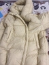 三彩2024冬季新款棉花糖羽絨服連帽白鴨絨外套中長面包服保暖女 嫩黃色 M 160/84A 曬單實(shí)拍圖