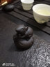 古德窯虎虎生威紫砂茶寵錢袋老鼠福?？绅B(yǎng)茶玩手工精品茶盤擺件茶具配件 黑泥-《鼠錢》茶寵 曬單實(shí)拍圖