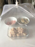 南若螢 白色長(cháng)方形防塵蓋菜罩大號可折疊家用透明食物餐桌防蒼蠅遮剩菜罩 純白色正方形42x42cm 曬單實(shí)拍圖