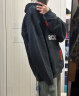 adidas毛圈布运动连帽卫衣套头衫男装阿迪达斯官方三叶草H09354 黑色 XS 实拍图