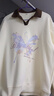 真維斯（JEANSWEST）衛(wèi)衣女外套春秋冬季新款polo領(lǐng)撞色寬松上衣服女生長袖設(shè)計感女裝 加絨 米色 淡彩蝴蝶 M 【推薦體重101-120斤】 曬單實(shí)拍圖