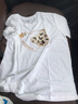 檸清研短袖t恤女2026新款純棉女T透氣休閑百搭印花夏裝 白 愛(ài)心熊 XL 【125-140斤】 曬單實(shí)拍圖