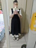 圣保美黑色赫本風(fēng)連衣裙秋冬季2024新款假兩件女裝小個(gè)子法式氣質(zhì)長(zhǎng)裙子 黑色 XL 碼 曬單實(shí)拍圖