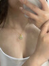 中國黃金（CHINA GOLD）四葉草黃金項(xiàng)鏈女平安扣足金鑲玉吊墜七夕情人節(jié)禮物送女朋友 足金四葉草平安扣吊墜+K金鏈+摯愛禮盒【紀(jì)念品】 曬單實(shí)拍圖