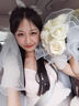 半粒新娘頭紗 表白求婚領(lǐng)證蝴蝶結(jié)蓋頭發(fā)夾小仙女拍照寫真攝影道具QC 大蝴蝶結(jié)頭紗【長約60cm】 曬單實拍圖
