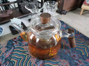 憶壺茶（YIHUTEA）茶壺玻璃燒水壺耐高溫大容量泡茶壺圍爐煮茶茶水分離煮茶器養生壺 全玻璃內膽過(guò)濾泡茶壺-透明 700ml 曬單實(shí)拍圖