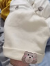 愛(ài)貝迪拉嬰兒帽子秋冬款棉新生嬰幼兒護鹵門(mén)帽初生寶寶0到3個(gè)月胎帽 【加厚】牛乳黃 小碼【建議帽圍32-37cm】 曬單實(shí)拍圖
