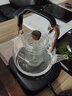 容山堂玻璃蒸茶壺大號提梁燒水壺鑲銀耐熱煮茶器電陶爐茶爐套裝 海棠木把大號蒸煮鑲銀壺鼓韻款-蓮年有魚(yú) 曬單實(shí)拍圖
