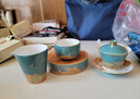容山堂金絲琺瑯彩三才蓋碗壺承主人杯單杯建盞公道杯陶瓷功夫茶具 青底瑞鶴圖壺承 曬單實(shí)拍圖