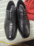 富貴鳥(niǎo)秋冬三接頭皮鞋男真皮商務(wù)男增高正裝皮鞋加絨德比鞋西裝鞋子男 FG0016黑色系帶(平跟單里款) 40 曬單實(shí)拍圖