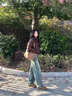 燦圖韓版加厚立領棉服女裝秋冬季小個子顯瘦羽面包絨服寬松棉衣外套 咖色 M 曬單實拍圖