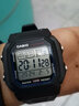 卡西歐（CASIO）10年電力100米防水多功能運動百搭方形男W-800HG-9A1A 7A 電子表 W-800H-1A 曬單實拍圖