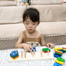 歐凱森蒙氏幾何套柱幼兒童拼裝積木玩具3到6歲男孩女孩寶寶形狀配對(duì) 蒙氏早教幾何四套柱 曬單實(shí)拍圖