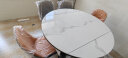 晨巢 岩板餐桌 实木餐桌椅组合现代简约可伸缩折叠吃饭桌子餐厅家具 12MM岩板餐桌-101皮椅款 1.2米一桌六椅 实拍图