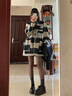 妍莉芬（yanlifen）格子短款呢子大衣女2025新款毛呢外套女春季小個(gè)子衣服韓系上衣 格子 XL 曬單實(shí)拍圖